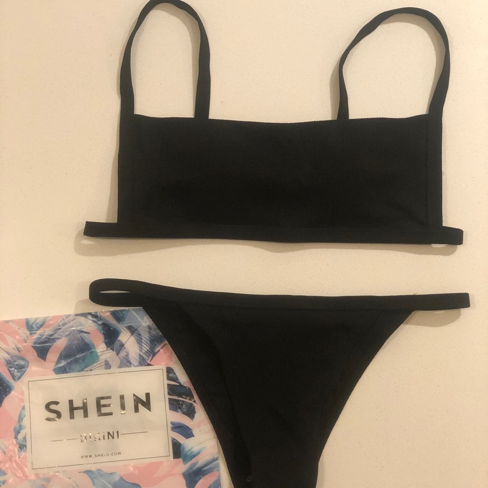 Shein Black Bikini top and bottom